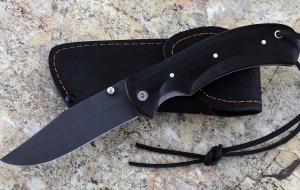 Складной нож Дельфин, сталь Х12МФ, рукоять накладки черный граб Складной нож Дельфин, сталь Х12МФ, рукоять накладки черный граб