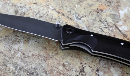 Складной нож Дельфин, сталь Х12МФ, рукоять накладки черный граб Складной нож Дельфин, сталь Х12МФ, рукоять накладки черный граб