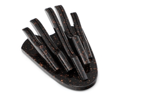 Подставка под 5 ножей акрил коричневый