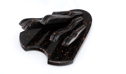 Подставка под 5 ножей акрил коричневый