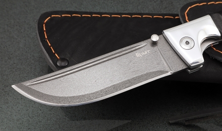 Нож складной Пчак сталь булат накладки черный граб с мусульманским значком Нож складной Пчак сталь булат накладки черный граб с мусульманским значком
