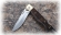 Нож Лиса, складной, сталь Elmax, рукоять накладки карельская береза стабилизированная коричневая