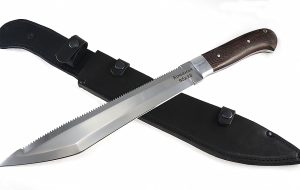 Нож Мачете №4 с пилой сталь 95 Х 18, рукоять венге