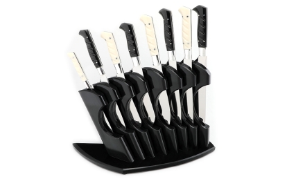 Подставка под 8 ножей акрил черный Подставка под 8 ножей акрил черный