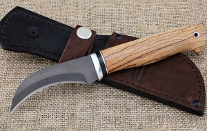 Нож Грибной сталь Х12МФ рукоять зебрано Нож Грибной сталь Х12МФ рукоять зебрано