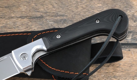 Нож складной на подшипнике Пчак сталь Elmax и накладки карбон  Нож складной на подшипнике Пчак сталь Elmax и накладки карбон