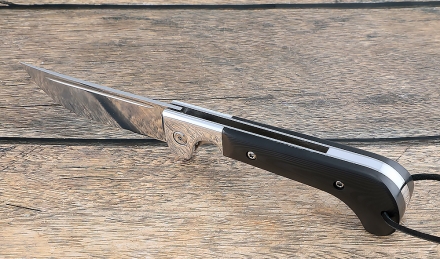 Нож складной на подшипнике Пчак сталь Elmax и накладки карбон  Нож складной на подшипнике Пчак сталь Elmax и накладки карбон