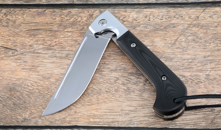 Нож складной на подшипнике Пчак сталь Elmax и накладки карбон  Нож складной на подшипнике Пчак сталь Elmax и накладки карбон