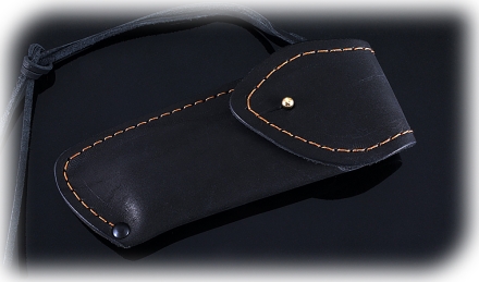 Складной нож Стриж, сталь дамаск, рукоять накладки акрил белый с дюралью