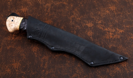 Нож Каратель сталь Х12МФ художественное травление, рукоять карельская береза черный граб Нож Каратель сталь Х12МФ художественное травление, рукоять карельская береза черный граб