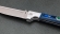 Нож складной Пчак сталь Х12МФ накладки микарта синяя с мусульманским значком