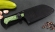 Нож Шеф №2 сталь Х12МФ, рукоять зеленый акрил