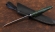 Нож Ферзь 95Х18 рукоять G10 черная, карельская береза зеленая