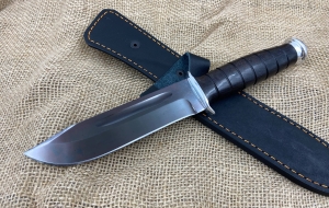 Нож "Лидер" сталь У8А с воронением, рукоять черный граб (распродажа)