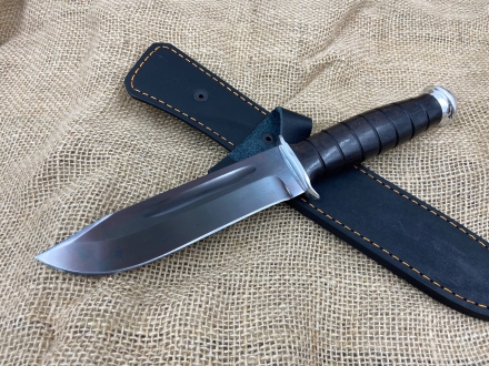 Нож "Лидер" сталь У8А с воронением, рукоять черный граб (распродажа)