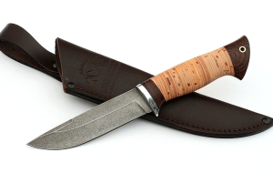 Нож Снегирь сталь ХВ-5, рукоять береста Нож Снегирь сталь ХВ-5, рукоять береста