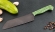 Кухонный нож Шеф №3 сталь Х12МФ, рукоять зеленый акрил