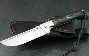 Нож складной Пчак сталь Elmax накладки карбон с мусульманским значком Нож складной Пчак сталь Elmax накладки карбон с мусульманским значком