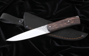 Нож №40 Х12МФ цельнометаллический рукоять карельская береза коричневая