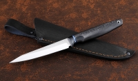Нож Ферзь 95Х18 рукоять G10 черная, карбон