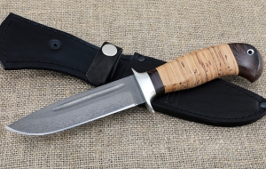 Нож Лидер сталь Х12МФ с долом рукоять береста (NEW)