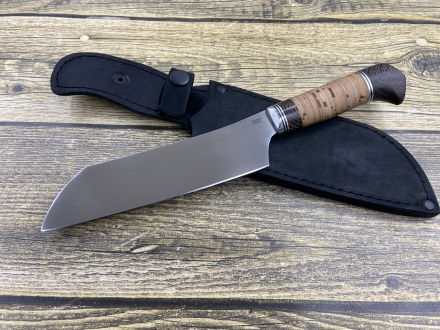 Кухонный нож №16 сталь 95х18, рукоять береста (распродажа) 