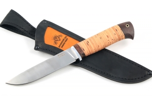 Нож Ягуар сталь Х12МФ(сатин), рукоять береста