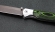 Нож Лиса-2, складной, сталь Х12МФ, рукоять накладки микарта зеленая с дюралью