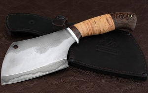 Тяпка №8 сталь У8А, рукоять береста