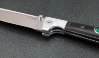 Нож складной Пчак сталь S390 накладки карбон с мусульманским значком - Нож складной Пчак сталь S390 накладки карбон с мусульманским значком