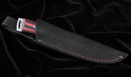 Нож №41 Х12МФ цельнометаллический рукоять G10 чернокрасная Нож №41 Х12МФ цельнометаллический рукоять G10 чернокрасная