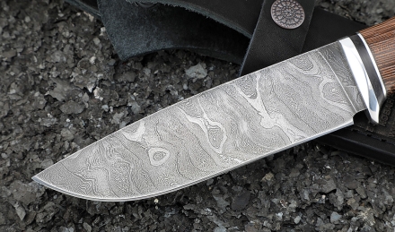 Нож Нептун сталь дамаск, рукоять венге Нож Нептун сталь дамаск, рукоять венге