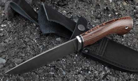 Нож Нептун сталь дамаск, рукоять венге Нож Нептун сталь дамаск, рукоять венге