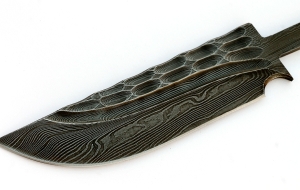 Клинок Универсал, сталь дамаск, камень-долы