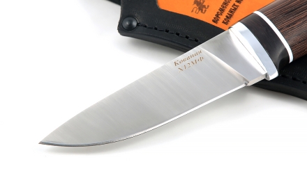 Нож Клык сталь Х12МФ(сатин), рукоять венге+ черный граб Нож Клык сталь Х12МФ(сатин), рукоять венге+ черный граб
