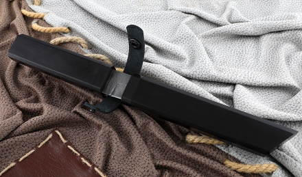 Нож Тантуха-3 сталь дамаск, рукоять и ножны черный граб Нож Тантуха-3 сталь дамаск, рукоять и ножны черный граб
