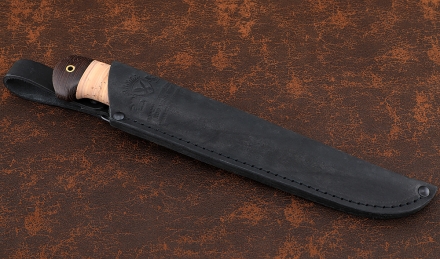 Нож из дамасской стали Ясень, рукоять береста Нож из дамасской стали Ясень, рукоять береста