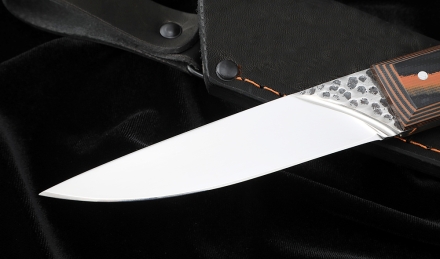 Нож №41 Х12МФ цельнометаллический рукоять G10 чернооранжевая Нож №41 Х12МФ цельнометаллический рукоять G10 чернооранжевая