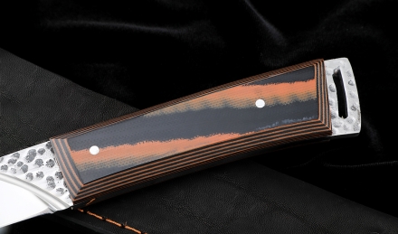 Нож №41 Х12МФ цельнометаллический рукоять G10 чернооранжевая Нож №41 Х12МФ цельнометаллический рукоять G10 чернооранжевая