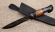 Нож Ангара дамаск ламинированный с воронением с долом черный граб железное дерево карбон