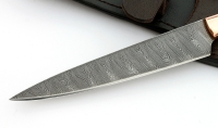 Нож Шеф №7 сталь дамаск, рукоять черный граб, бубинга латунь - _MG_6136.jpg