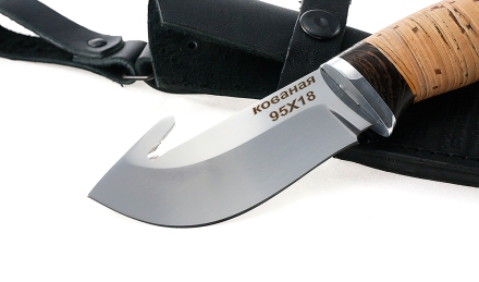 Нож Еж сталь 95х18, рукоять береста Нож Еж сталь 95х18, рукоять береста