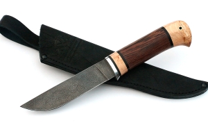 Нож Лось сталь ХВ-5, рукоять венге-карельская береза