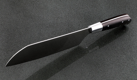 Кухонный нож Шеф №2 сталь 95Х18, рукоять черный граб с дюралью Кухонный нож Шеф №2 сталь 95Х18, рукоять черный граб с дюралью