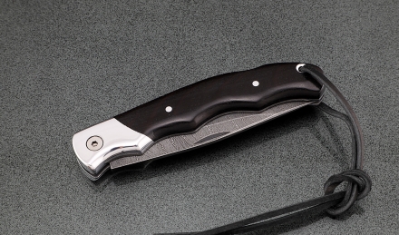 Нож складной Белка дамаск черный граб дюраль Нож складной Белка дамаск черный граб дюраль