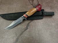 Нож Стрела Х12МФ, рукоять стабилизированная карельская береза красная +кавказский орех (распродажа)  