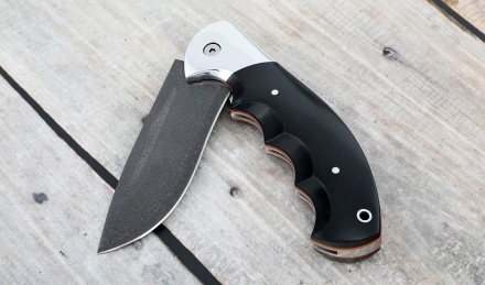 Складной нож "Ястреб" сталь х12мф, накладки G10 черный Складной нож "Ястреб" сталь х12мф, накладки G10 черный