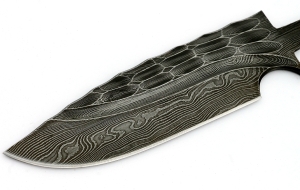 Клинок Анчар, сталь дамаск, камень-долы