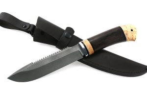 Нож Таёжный сталь ХВ-5, рукоять венге-карельская береза Нож Таёжный сталь ХВ-5, рукоять венге-карельская береза