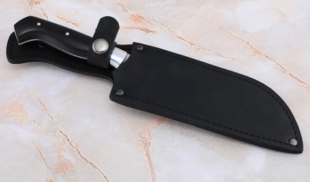 Кухонный нож Шеф №3 сталь 95Х18, рукоять черный граб с дюралью Кухонный нож Шеф №3 сталь 95Х18, рукоять черный граб с дюралью